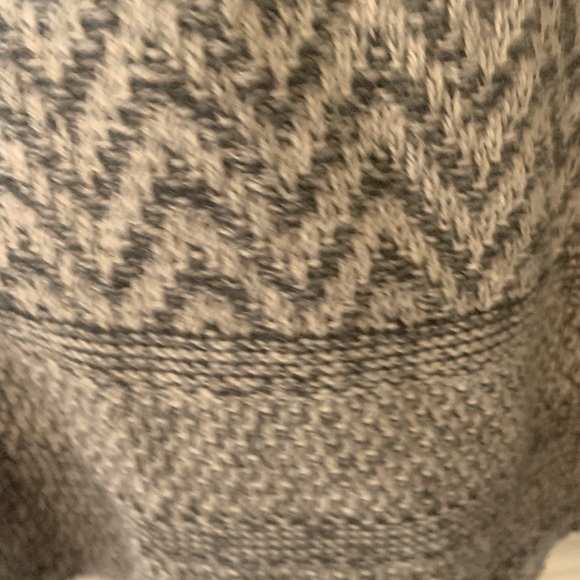 Grey/Black herringbone design,swooped neck sweater. Soft and light weight. - Picture 5 of 8